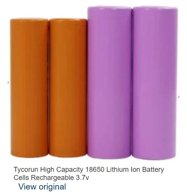 泰科伦高容量18650锂离子电池可充电3.7V