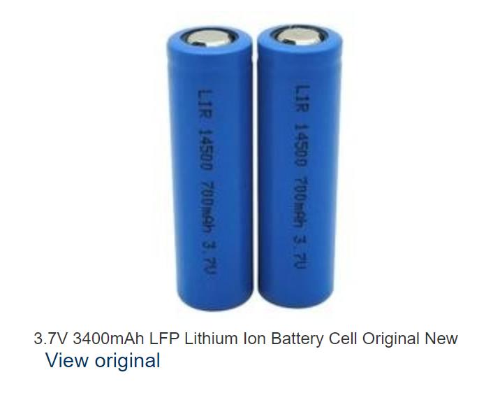 3.7V 3400mAh LFP锂离子电池原装新品